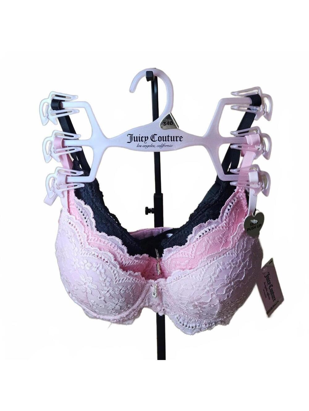 Juicy Couture 34B 3 Pack Lace Push Up Bras J Charm JC6776 NWT